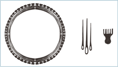 Image of sketched loom and associated tools.